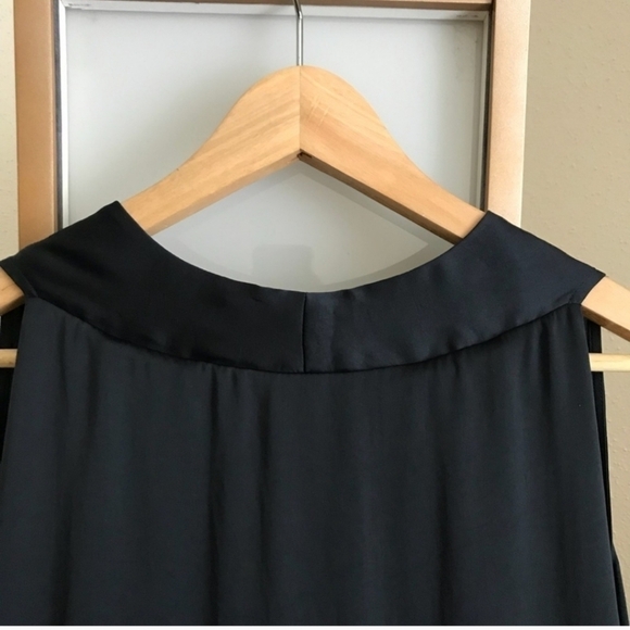 All Saints Blaze Dress Asymmetrical sleeveless black Satin dress Size 0 - Picture 8 of 10